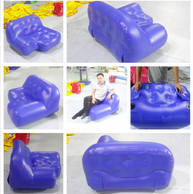 High quality PVC inflatable sofa bed Color difference inflatable chair