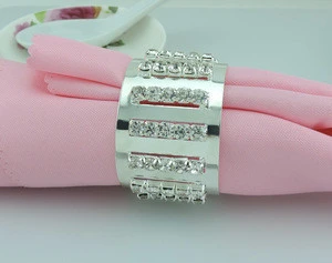 high quality rhinestone napkin ring for wedding decoration