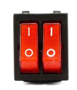 high quality rocker double switch with light