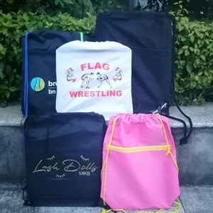 High Quality Waterproof Polyester Basketball Team Sports Bags With Custom Print Shoe Compartment