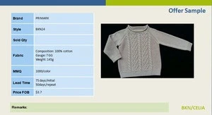 High Quality Wholesale knitted cable autumn child cashmere sweater(BKNB24)