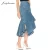 Import High waist girl flare skirt irregular hem skirt long denim skirt from China