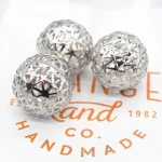 Hollowed-out ball Christmas decor Stainless Steel Jewelry Accessories Pendant