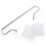 Home bathroom door wall mounted portable stainless steel metal wire hanging slippers holder shoe rack