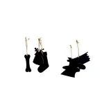 Home decor paintable wooden angles crafts hanging ornaments christmas decoration