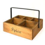 Home Kitchen square glass spice jar