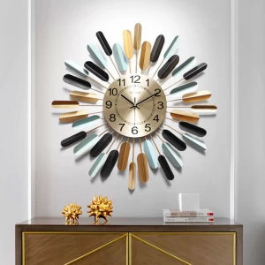 Home Retro Wall Clock 3D DIY Metal Mirror Sticker For Home Decoration Living Room Electronic Clock Wall Decoration Hanging Watch