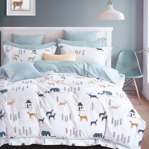 Home Textile 100% Cotton Cartoon Printed Children Kids Duvet Cover Bed Sheet Bedding Set