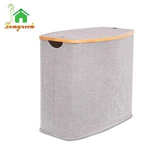 Home Washable Foldable Bamboo Storage Basket Hamper original design Bamboo Laundry