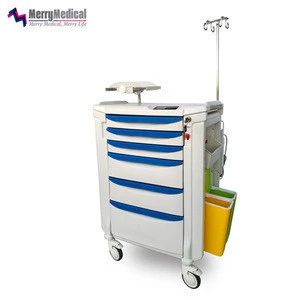 Hospital Equipment Datacenter Crash Cart Plastic Trolley DZ-QJ830