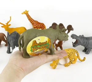 Hot children learning toy pvc animal figurines Simulation Wild Animal Models Mini 3d Forest Animal Toys Educational