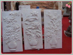 Hot sale carved white marble modern relief sculpture
