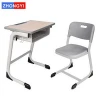 Hot Sale China Quality Warranty 3 YEARS Metal Plate Cheap Comfort School Desk And Chair school furniture
