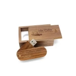 Hot Sale Custom Logo Wooden USB Flash Drive 64GB Best Selling Usb Drive Rotatable Pendrive