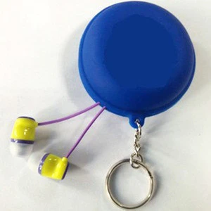 Hot sale key ring silicone cable winder for earphone wires