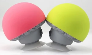 Hot Sale New Waterproof Cute Portable mini Wireless Mushroom mini Speaker with Strong Sucking Cup Phone Holder