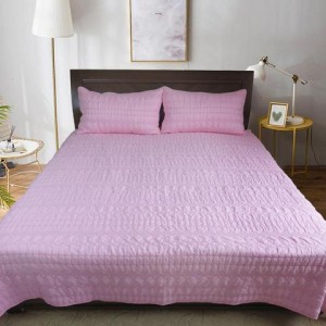 Hot sale products Pujiang Factory Directly Supply Cotton Quilted Sheet Set embroidery quilts