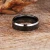 Import Hot Sale Silver Polish Line Black Tungsten Ring Men Jewelry Wholesale from China