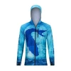 hot sale Sublimation Print Long Sleeve Fishing hoodies ,out door Quick Dry light weight Fishing Jacket Wear