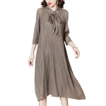 Hot selling 2021 new dresses casual midi skirt pleated skirt