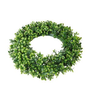 Hot Selling Boxwood Artificial Flowers Wreath Garland Landscaping for Wedding Decoration Home Garden