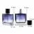 Import Hot selling high quality pump square perfume bottle, gradient color 50ml rectangle glass bottle from China
