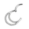 Hot Selling Stainless Steel  Nose Ring with Zircon Stone Body Piercing Jewelry