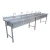Import Hotel equipment commercial kitchen stainless steel cutting board work prep table with double sink from China