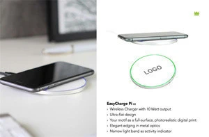 In Stock 10W fast wireless charging station with LED Whole sale cheap QI wireless Aircharge pad