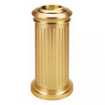 Indoor European Roman Column Metal Trash Can Classic Stainless Steel Shopping Mall Commercial Waste Bin