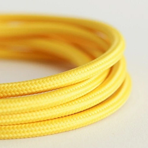 Indoor Lighting Colorful Fabric Covered Electrical Wire Textile Braided Power Cable