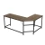 Import Industrial home furniture l-shape corner writing table wood metal frame l shape  pc computer desk table from China