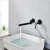industrial wall-mounted Blacken basin faucet taps for bathroom