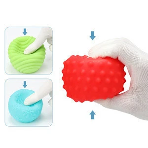 Infant toy hand grip perception ball 0-2 years baby touch soft rubber early education massage ball toy 11 piece set