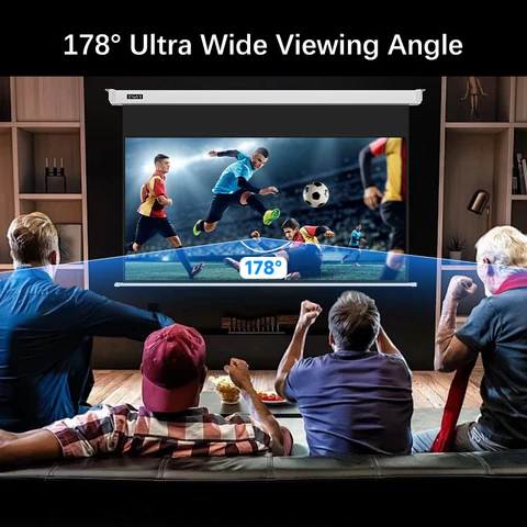 Buy In&vi 100 Inch Motorized Projector Screen 16:9 8k Grey Crystal Long ...