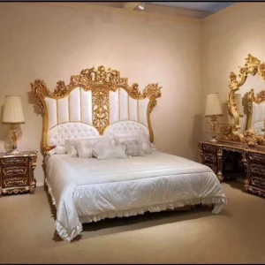 italian classical antique furniture strong wooden carved royal bedroom set