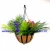 Import item#64008  24&quot; Metal FLAT IRON Coco  HANGING BASKET /BLACK/6 sets/metal wire frame from China