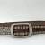 Import J132914 punk style genuine leather belt with rivet brown color cowhide leather belt for men and boys from China