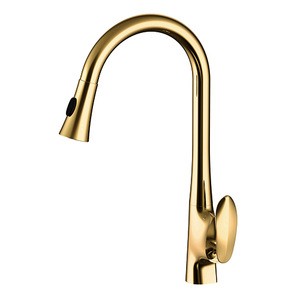 JOYEE golden royal black matte surface sink wash pull out kitchen faucet gold