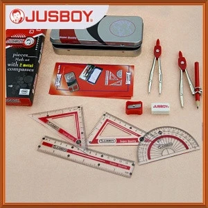 Jusboy stationery math set, top quality mathematical set ,school geometry box