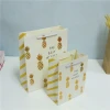 KAIBO wholesale top quality baby shower gift bag with PP handles bolsas de papel hot stamping paper bag, gift candy bag