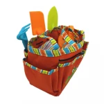 kids girls gardening love hobby plant pretending tool kit set shovel rake trowel watering can hat hand wear tote bag