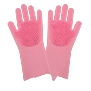 Kitchen Durable Silicone Rubber gloves for  hand-washing and cooking cleaner