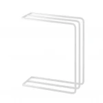 Kitchen vertical iron towel cloth hanging rack desktop shelf perforation free multifunctional storage rack