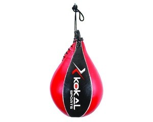 KOKAL SPORTS Leather Speedball &amp; Swivel Boxing Punch Bag Punching Training MMA Speed Ball