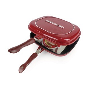 korean aluminum double grill pan with non stick coating
