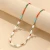 Import KRKC 2021 summer new fashion custom women jewelry colorful rice bead bohemian beach sea shell necklace from China