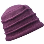 Ladies 100% Wool Knitted Ribbed Beanie