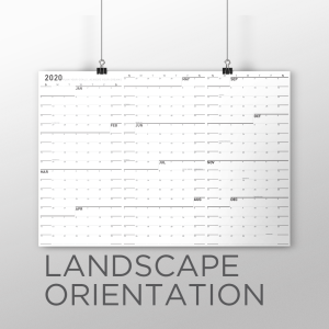 Large Wall Calendar, Paper Surface, 25&quot; x 36&quot;, Sunday First