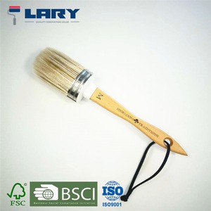 LARY  Traditions Wave Synthetic Fiber Oval Chalk Paint Brush/ Wax Paint Brush